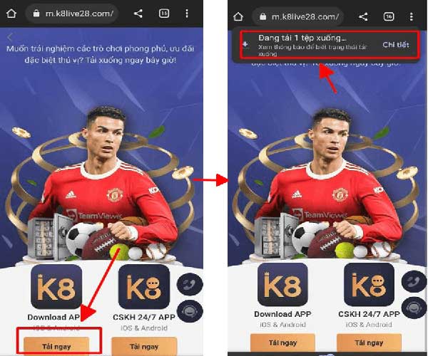 Tải app k8bet Android